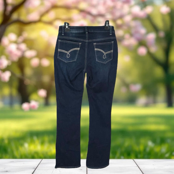 Lee Riders Dark Blue Faded Bootcut Midrise Jeans Women Size 4 - Picture 4 of 5